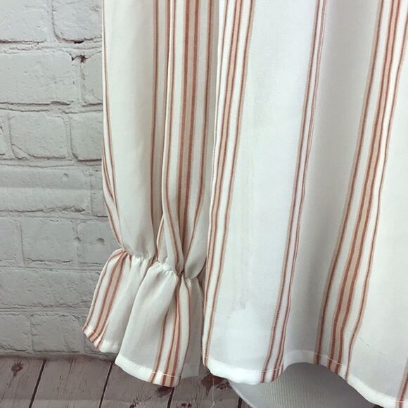 Forever 21 striped off the shoulder tunic top. Med - Picture 6 of 8